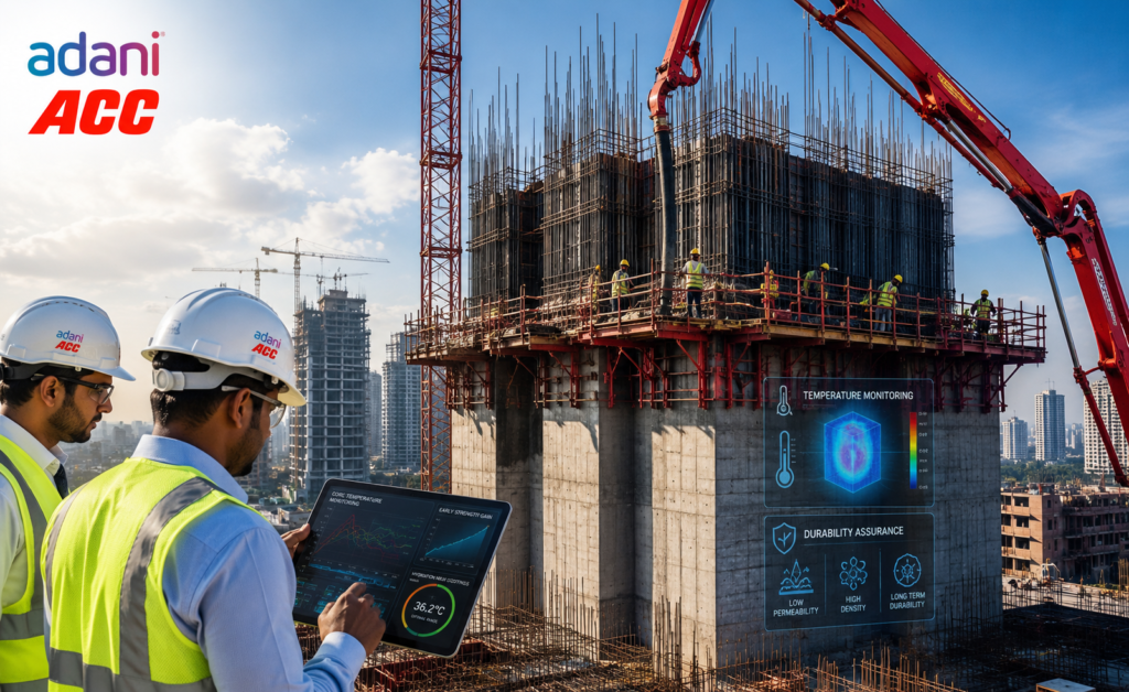 Strongest cements used in high-rise concrete core construction for superior strength and durability.